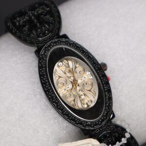 GENOA CUFF WATCH BLACK METAL WITH CROSS FACE